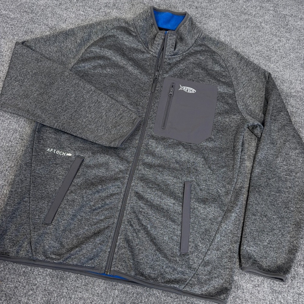 AFTCO Horizon Weatherproof Full Zip Jacket Mens Large Outdoor Fleece Fishing